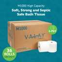 Morcon M1000 Compact Small Core Coreless Alternative, Premium Bath Tissue Roll, High Capacity Commercial Toilet Paper 2 Ply, Soft & Absorbent Tissue, 1000 Sheet Toilet Paper Per Roll, 36 Rolls, 36 Count