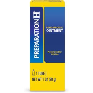 PREPARATION H Hemorrhoid Symptom Treatment Ointment, Itching, Burning & Discomfort Relief, Tube (2.0 Ounce), BB 2027/02