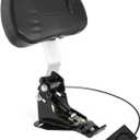 INNOGLOW Motorcycle Adjustable Driver and Rider Backrest with Chrome Mounting Kit for Harley Touring Electra Glide Road King Street Glide CVO 2009-2020