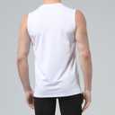 WXUP HOPS Men’s Sleeveless Performance Workout Tank Top - Moisture-Wicking & Quick Dry Gym Muscle Shirt for Running Fitness Basketball Outdoor Sports (White1, S)