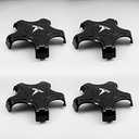4PCS Car Center Caps for Tesla Model 3 18-inch Waterproof Wheel Hub Cover Cap HubCaps Covers Rim Hub Caps Accessories,Black (normal)