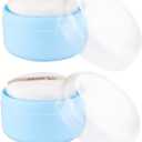 2 Set Body Powder Puff and Container Empty Body Powder Container for Body Powder for Women Baby Powder Dispenser