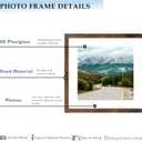 Wood 20x20 Picture Frame with 16x16 Mat Deep Brown, Display 16x16 with Mat or 20x20 without Mat, Wood 20 by 20 Photo Frame, 20 x 20 Frame for Wall Hanging Display, Deep Brown