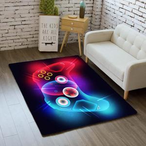 Large Rugs for Kids Boys Gamer Area Carpet 3D Printed Controller Gamepad Dining Living Play Bedroom Home Decor Non-Slip Comfy Floor Casual Mat 47"x24" (Game15)