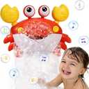 Crab Bath Toys for Toddlers 1-3 2-4 Bathtub Bubble Maker with Music Automatic Kids Bathtub Bubble Machine Baby Bath Toys for Infants 6-12 12-18 Months Birthday Gifts for 1 2 3 Year Old Boys Girls