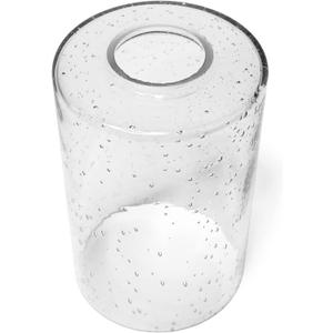 Clear Bubble Seeded Glass Shade, Cylinder Glass Lamp Shade Light Fixture Replacement Glass Globe with 1-5/8-Inch Fitter Opening, Diameter 3.9Height 5.9"