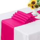 Pack of 50 Hot Pink Satin Chair Sashes Bows 7x108 inches Chair Ties Fushcia Chair Sashes Ribbons for Wedding Party Brithday Anniversary Ceremony Christmas Decor - Hot Pink