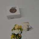 Ling's Moment Pocket Boutonniere Single, Boutonniere for Men Groom for Wedding, Prom, Homecoming, Anniversary, Graduation, etc.Yellow White (6" W x 5" H)