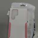 Case for Samsung Galaxy S22 Ultra(Not for S22&S22+) Heavy-Duty Shockproof Military-Grade Dual Layer Wireless Charging Support for Galaxy S22 Ultra 5G 6.8"(White/Pink)