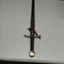 Prince Sword with Sheath,Crusader Knight Templar Short Sword - Historical Reproduction, Cast Metal Handle (Black and Gold)