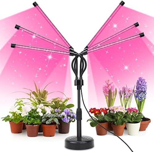 Grow Lights for Indoor Plants, Six Head Plant Light with Full Spectrum, LED Grow Lamps for Seed Starting with Adjustable Gooseneck, Suitable for Flowers Vegetables