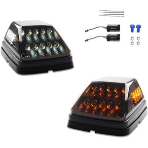 Front Turn Signal Light for 1990-2018 Mercedes Benz W463 G-Class G500 G550 G55 G63 AMG, White DRL Daytime Running Light, Dynamic Switchback Amber Turn Signal Lights Smoked Lens