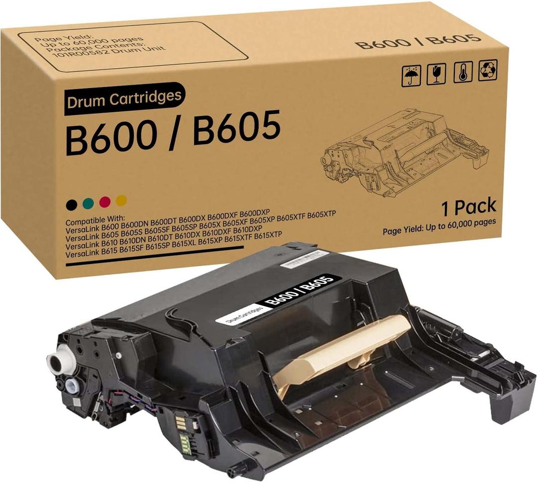 B600 B605 B610 B615 Drum Cartridge Replacement for Xerox 101R00582 Drum Unit for Xerox Versalink B600 B600DN B600DT B605 B605S B605SF B610 B610DN B610DT B615 B615SF B615SP Printer, (60,000 Pages)