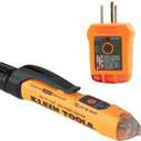 Klein Tools NCVT1XTKIT Non-Contact Low Voltage Tester Pen and GFCI Outlet Premium Test Kit, 70V to 1000V AC, Detects Common Wiring Problems