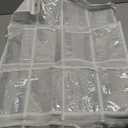 Simple Houseware 24 Pockets Large Clear Pockets Over The Door Hanging Shoe Organizer, White (56" x 22.5")