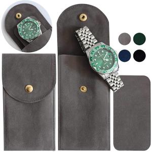 Besforu Watch Travel Case for Men and Women Portable Velvet Watch Pouch Watch Storage Bag and Organizer