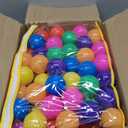 Hovenlay Ball Pit Balls Phthalate Free BPA Free Crush Proof Plastic - 7 Bright Colors in Reusable Play Toys for Kids with Storage Bag