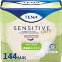 Tena Sensitive Care Ultra Thin Light Incontinence Pads for Women, Postpartum and Bladder Control, Regular, 144 Count