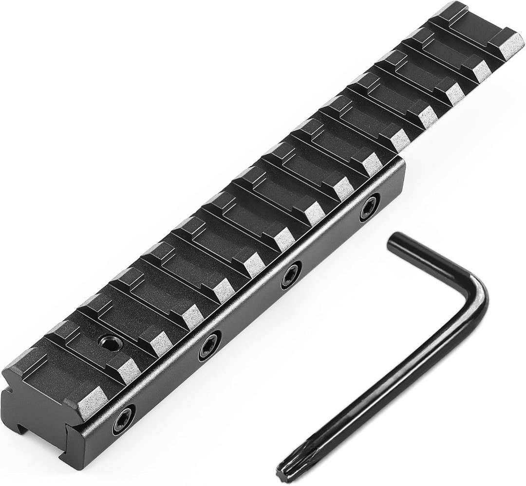 11mm Dovetail to 21mm Upgraded Build-in Locking Screws Picatinny Rail Low Profile Scope Mount Converter Base 3/8" to 7/8" Converter