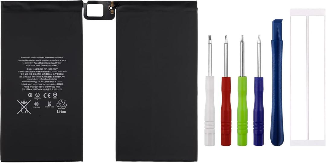 New A1577 Rechargeable Battery Compatible Apple iPad Pro 12.9 1st Gen Wi-Fi/Cellular A1584 A1652 Upgraded Repair Tools Kit