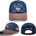 250th Anniversary Retros Hat 1776 2026 Vintage Baseball Hats Golf Caps for Mom Gift Hat