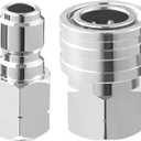 RIDGE WASHER Pressure Washer Adapter Set, 3/8 Inch Quick Connect Kit, Stainless Steel Female NPT Fitting, 5000 PSI, 2 Pack