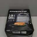 OVENTE 3 in 1 Electric Sandwich Maker, Panini Press Grill and Waffle Iron Set with Removable Non-Stick Plates, Perfect for Cooking Grilled Cheese, Tuna Melts, Burgers, Steaks and Snacks, Black GPI302B