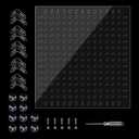 Aquarium Divider Clear 15/20 Gallon Fish Tank Divider with Suction Cups Accessories (20gal(11.4*11.8in))