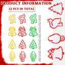 12 Pcs Christmas Jumbo Acrylic Paper Clips Christmas Tree Bell Bulb Bird Paperclip Design Bookmark Gift Set for Book Lovers Teacher Appreciation Supplies Xmas Office School Gift Ideas