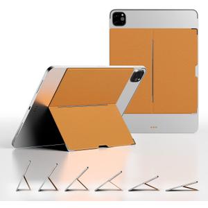 Adhesive Tablet Holder, Flat Invisible iPad Stand, Adjustable Universal Stand for Tablets Up to 10.8-11 Inches (Yellow)