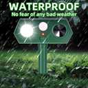 2026 Sonic Fortress Pro Deer Repellent Devices, Racoon Repellent Outdoor Squirrel Fortress Pro IP65 Animal Repeller Cat Deterrent with Motion Sensor&Light to Scare Bear Dog Out of Garden Yard(4Pack)