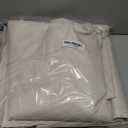 NICETOWN 100% Blackout Linen Outdoor Curtains for Patio, Waterproof & Windproof Gazebo Curtains Sticky-Back Top & Back Tab Bottom, Sun Shades with 2 Straps & Rope, W52 xL84, Natural, 2 Panels