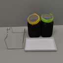 Kitmiido Seed Sprouting Kit, 2 Large Wide Mouth Mason Jars with Sprout Lids, Blackout Sleeves, Drain Tray, Stainless Steel Stand, Sprouts Growing Kit for Bean, Broccoli, Alfalfa (Yellow+Green)