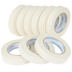Masking Tape 0.94 Inch Wide Thin White Painters Tape Beige Masking Tape Bulk for Painting Home Office School Stationery, 0.94 Inch x 60 Yards, 9 Rolls