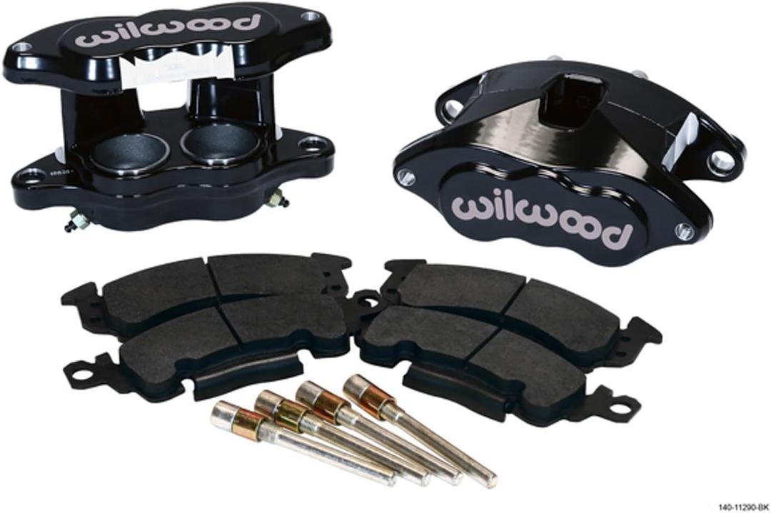 Wilwood Brake Caliper, D52, 2 Piston, Forged Aluminum, Black Powder Coat, 7.060 in Floating Mount, GM 1968-96, Kit