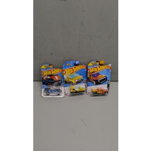 Pack Of 3 Hot Wheels Cars (Lolux, Baja Bison, Rapid pulse)