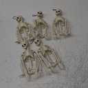 WODMAZ 5 Packs Halloween Skeletons, 16" Halloween Full Body Skeleton with Posable Joints for Haunted House Graveyard Props Decor