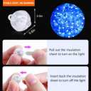 100PCs Mini Led Lights, Led Balloons Light for Party Decorations Neon Party Lights for Paper Lantern Easter Eggs Birthday Party Wedding Halloween Christmas Decoration(Glow steadily Blue)
