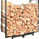 Firewood Rack Outdoor, 30" L x 31" H inch Indoor Fire Wood Pile Storage Stacker, Rustproof Waterproof Log Rack for Fireplace Wood Organizer