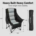 Oversized Camping Chair, Padded Camping Chairs for Adults
Heavy Duty, Supports 500lbs, Padded Portable Outdoor Chairs with Cup Holder, Storage Pockets for Sports Beach Fishing