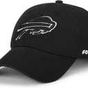 FOCO NFL Men's NFL Team Logo Black & White Casual Hat Caps (One Size)