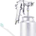 Professional Spray Gun with 3.0mm Stainless Steel Nozzle & 1000ml Metal Paint Cup Achieves Uniform Atomization Ideal for Automotive Touch-ups, Furniture refinishing, and Home Renovation