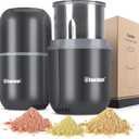 COOL KNIGHT Electric Herb Grinder [Large Capacity/High Rotating Speed] - Electric Grinder for Spices and Herbs (Grey 2)