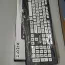 Magnus 325 | Wireless Large Print Full Size Computer Keyboard | High Contrast Black & White Keys | Soft Buttons | Ideal for Visually Impaired, Beginners and Seniors | Plug & Play