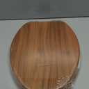 Elongated Toilet Seat Molded Wood Toilet Seat with Quietly Close and Quick Release Hinges, Easy to Install also Easy to Clean by Angol Shiold (Elongated, Natural)