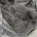 Heated Blanket Electric Throw - Soft Cozy Faux Fur Bubble Electric Blankets with 6 Time Settings, 8 Heating Levels, Fast Heating & Overheat Protection, Machine Washable (59" x 79", Gray)