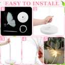 VIHOSE 3.9ft Large LED Butterfly Light with Stand Base Silk Light up Butterfly Decoration Mariposas Grandes para Decoracion for Spring Wedding Baby Shower Birthday Party Decor(Single,White,20in)