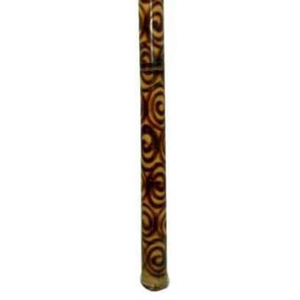 Natural Bamboo Shaker/Rainstick Hand Painted Designs. (24 Inch, Burnt)