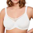 HSIA Minimizer Bras for Women Plus Size, Full Coverage Coolcomfort T Shirt Unlined Bra with Underwire for Heavy Breast (White) 40H