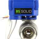 U.S. Solid Motorized Ball Valve- 1" NSF Certified 304SS Electrical Ball Valve with Full Port, 9-24V AC/DC and 3 Wire Setup